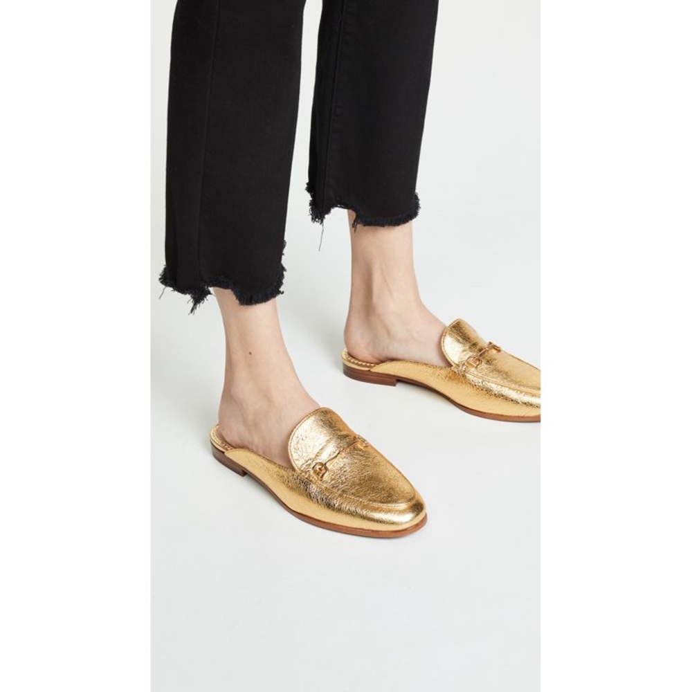 Sam Edelman gold mules
